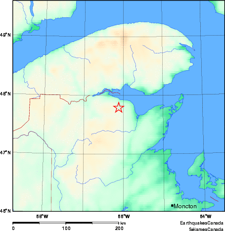 carte des environs du séisme