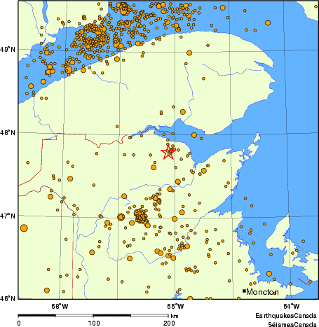 Map of earthquakes magnitude 2.0 and larger, 2000 - present