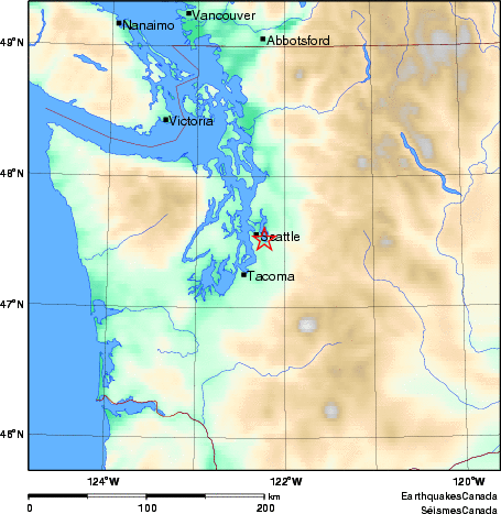 carte des environs du séisme