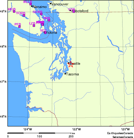 Map of Regional Seismographs