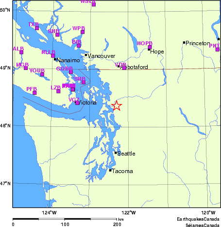 carte des localisations des stations sismologiques locales