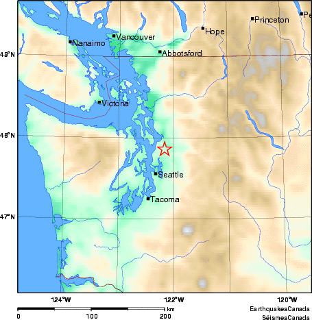 carte des environs du séisme