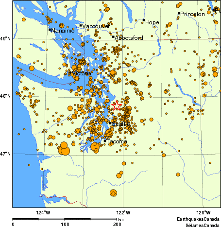 Map of earthquakes magnitude 2.0 and larger, 2000 - present