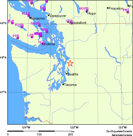 Map of Regional Seismographs