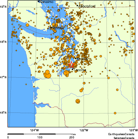 Map of earthquakes magnitude 2.0 and larger, 2000 - present