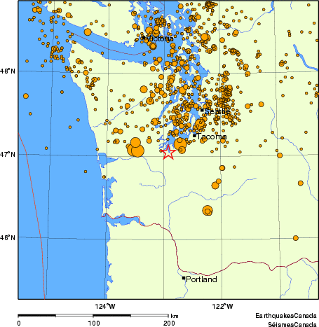 Map of earthquakes magnitude 2.0 and larger, 2000 - present