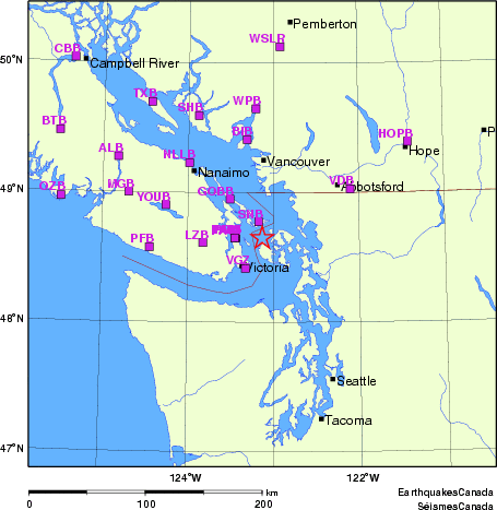 carte des localisations des stations sismologiques locales