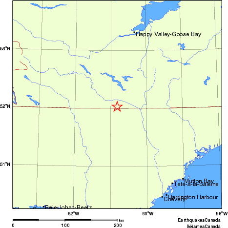 carte des endroits près de l'épicentre