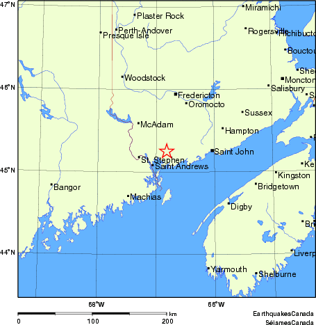 Map of Earthquake Localities