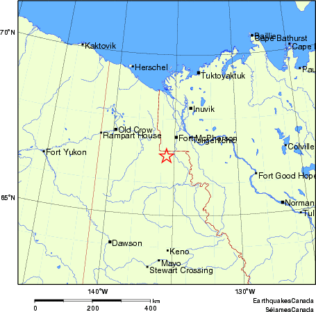 carte des endroits près de l'épicentre