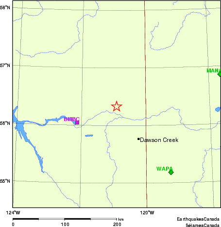 Map of Regional Seismographs