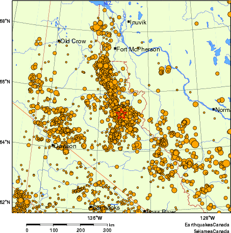 carte des des séismes de magnitude 2,0 et plus depuis 2000