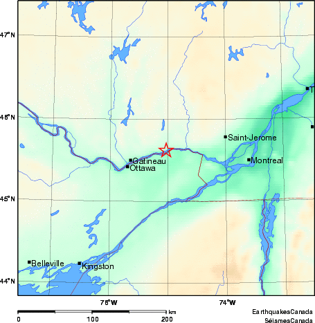 Map of Earthquake Area