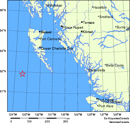 Map of Earthquake Localities