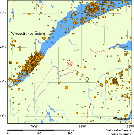 Map of earthquakes magnitude 2.0 and larger, 2000 - present