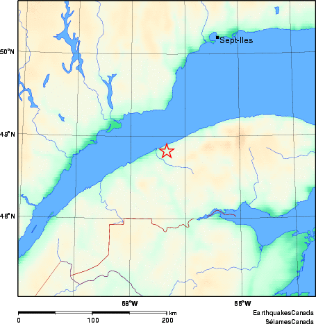 carte des environs du séisme