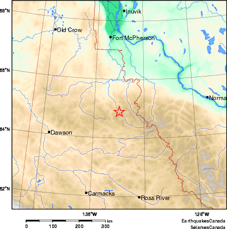 carte des environs du séisme