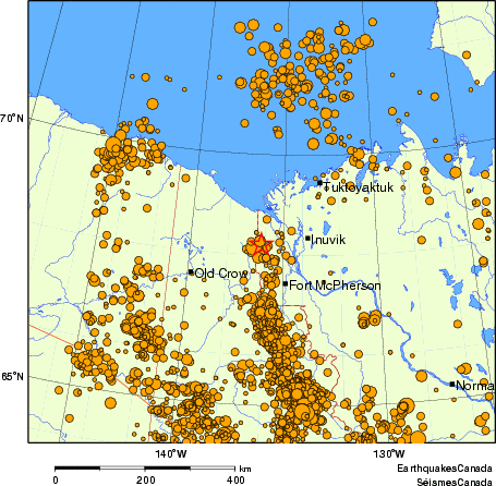 Map of earthquakes magnitude 2.0 and larger, 2000 - present