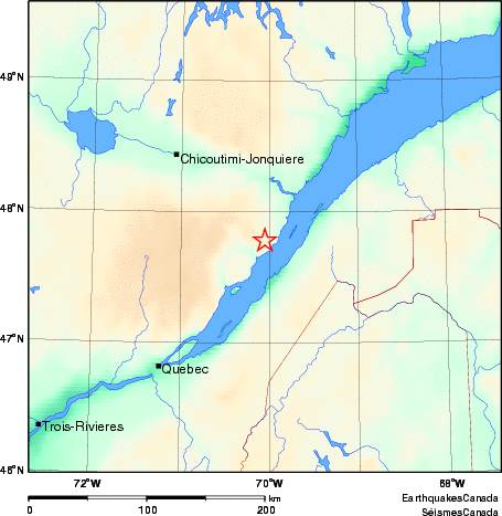 carte des environs du séisme