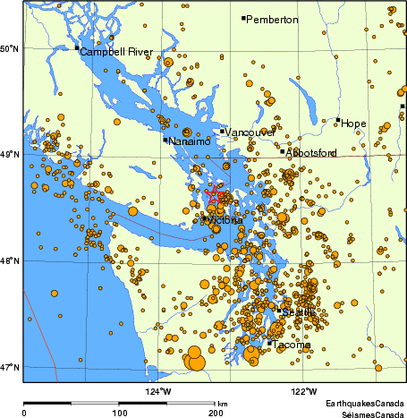 Map of earthquakes magnitude 2.0 and larger, 2000 - present