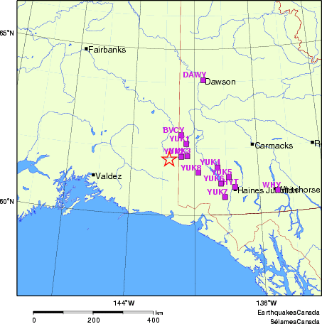 Map of Regional Seismographs