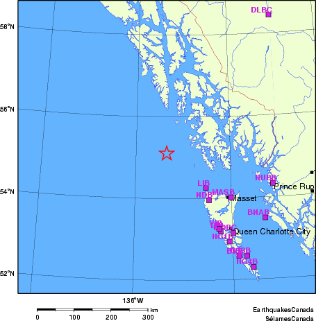 Map of Regional Seismographs