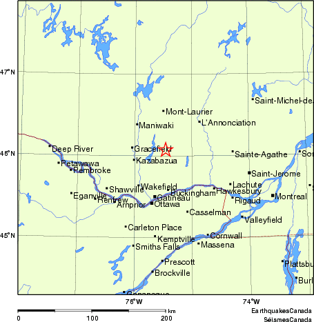 Map of Earthquake Localities