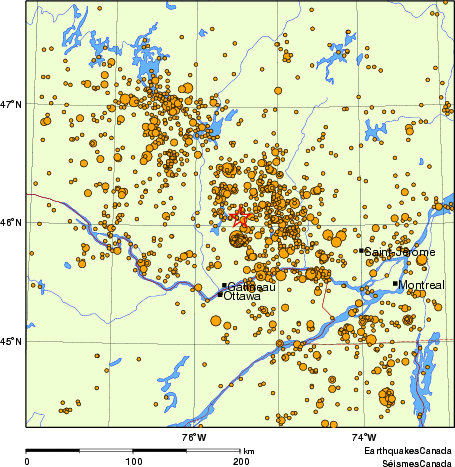 Map of earthquakes magnitude 2.0 and larger, 2000 - present