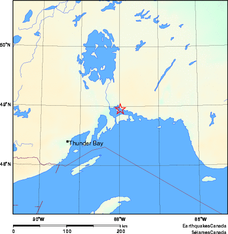 carte des environs du séisme