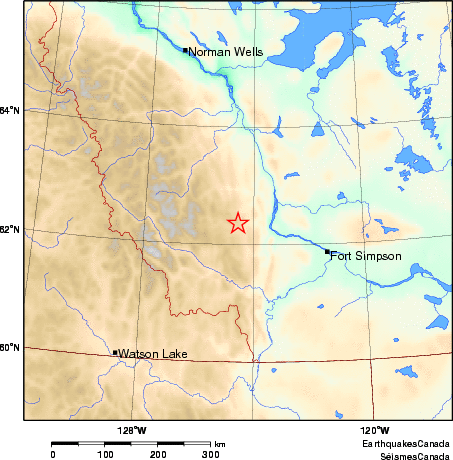 carte des environs du séisme