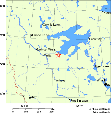 carte des endroits près de l'épicentre