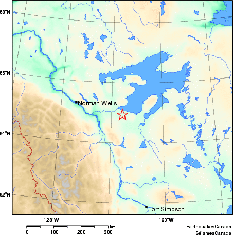 carte des environs du séisme