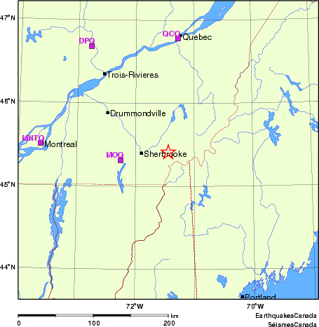 Map of Regional Seismographs