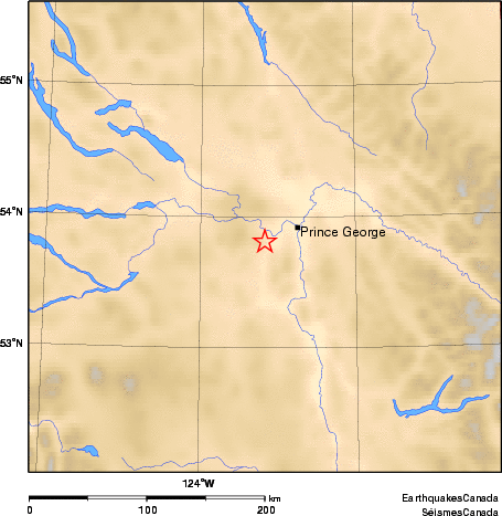 carte des environs du séisme