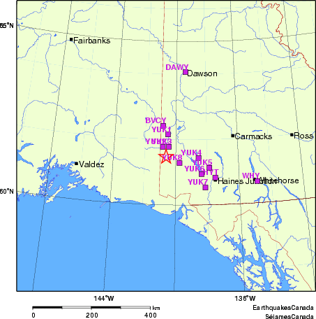 carte des localisations des stations sismologiques locales