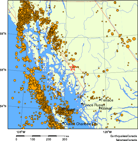 Map of earthquakes magnitude 2.0 and larger, 2000 - present