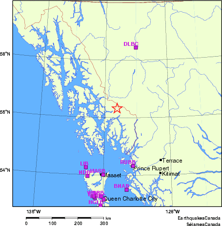 Map of Regional Seismographs