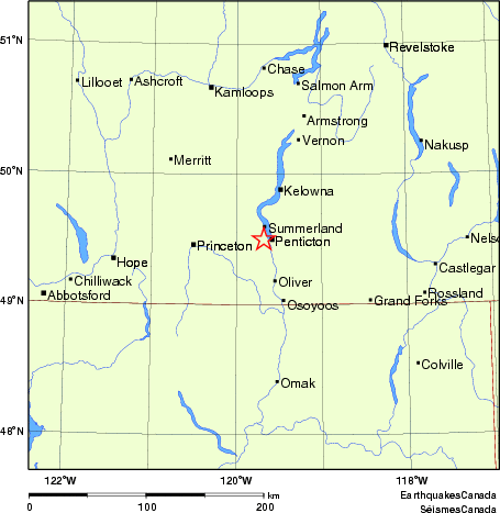 Map of Earthquake Localities