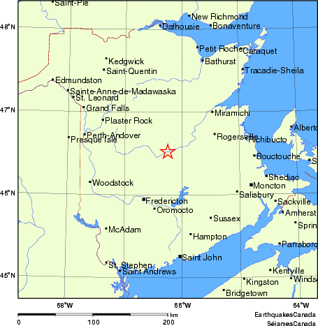 Map of Earthquake Localities