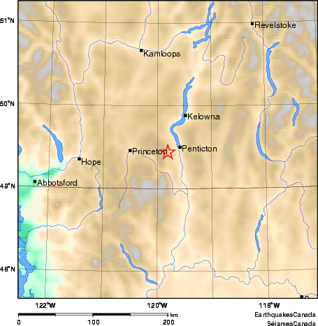 carte des environs du séisme