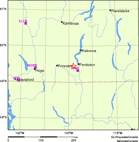 carte des localisations des stations sismologiques locales