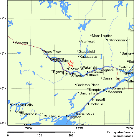 Map of Earthquake Localities