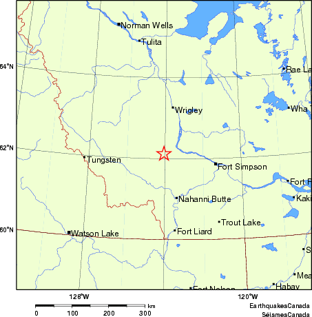 carte des endroits près de l'épicentre