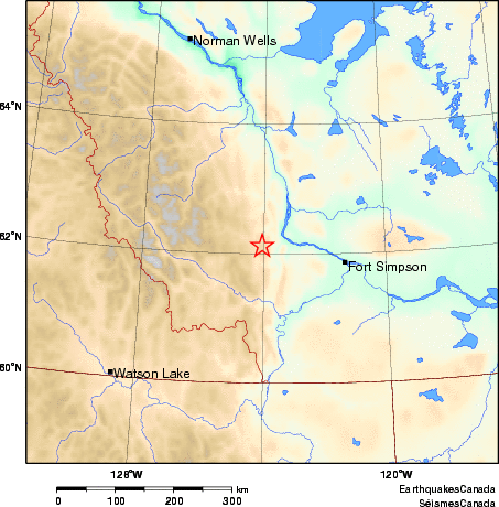 carte des environs du séisme