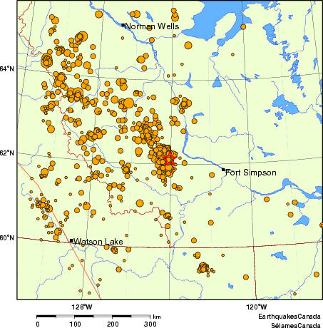 carte des des séismes de magnitude 2,0 et plus depuis 2000