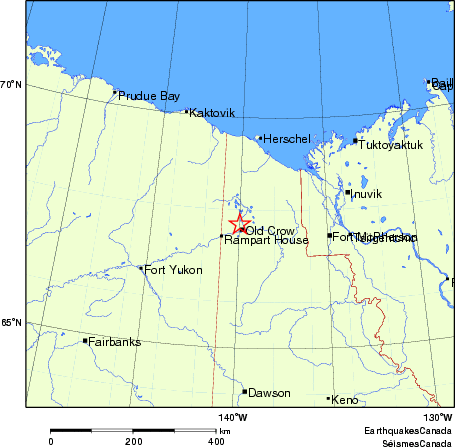 carte des endroits près de l'épicentre