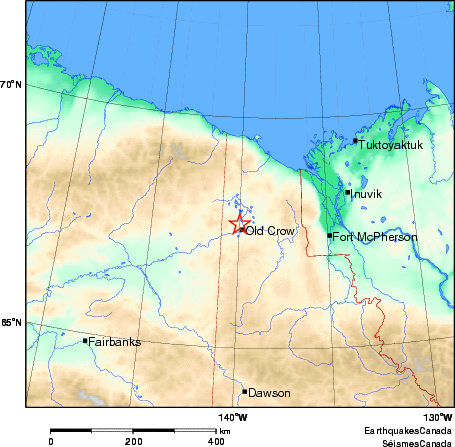 carte des environs du séisme