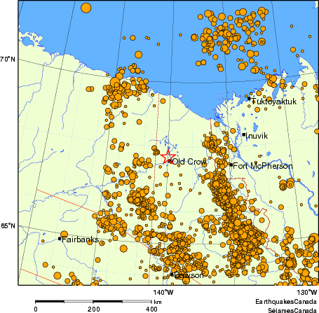 carte des des séismes de magnitude 2,0 et plus depuis 2000