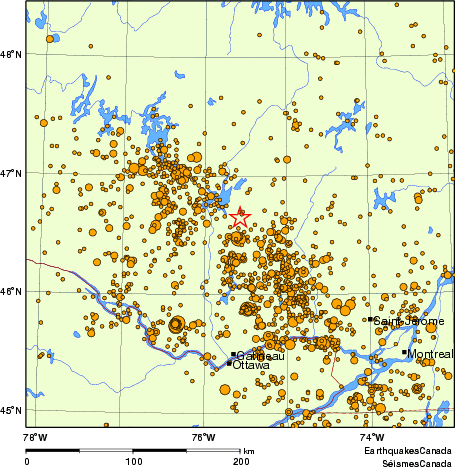 Map of earthquakes magnitude 2.0 and larger, 2000 - present