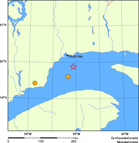 Map of historical earthquakes magnitude 5.0 and larger.  Details in the data table below